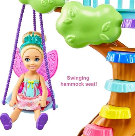 Mattel Barbie Dreamtopia Chelsea Fairy Doll And Fairytale Treehouse