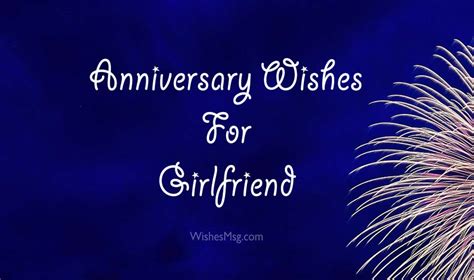 Anniversary Wishes For Girlfriend Quotes And Messages Wishesmsg