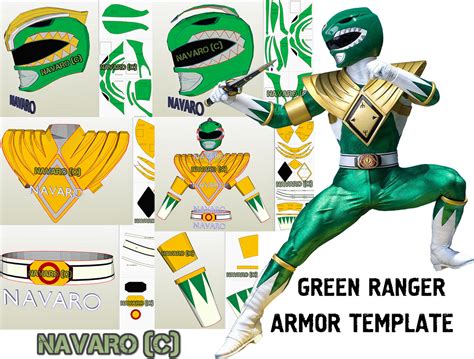 Green Ranger Armor Template Green Ranger Shield Pepakura Navaro