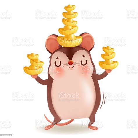 Rat With Gold Stock Illustration Download Image Now Animal Asia