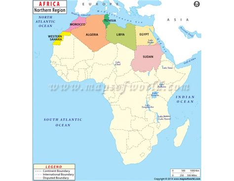 Buy Printed North Africa Region Map