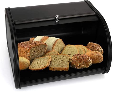 Anmas Power Bread Box For Kitchen Counter Roll Top Bread Box Storage