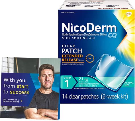 Nicoderm Cq Nicotine Patch With Quit Support System Clear Step 1 21