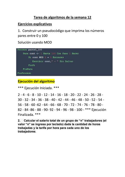 Tarea De Principios De Algoritmo Semana Utp Studocu