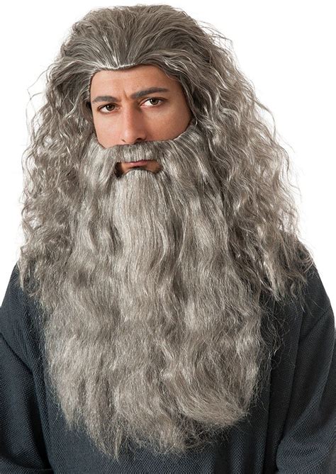 The Hobbit Gandalf Beard Kit Adult Mens Dress Up Costume Light Grey