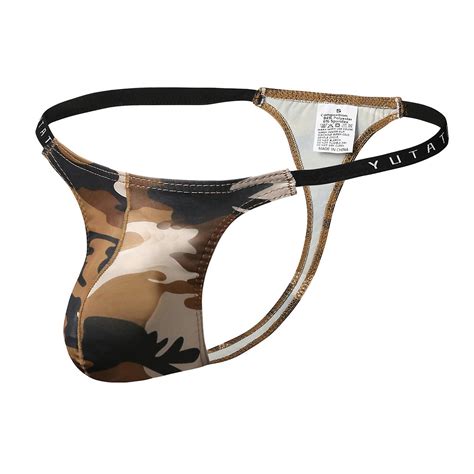 Mens Cool Camouflage Thong Underwearhot Low Rise Mens Thong G String