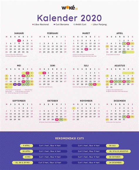 Kalender 2020 Lengkap Dengan Tanggal Merah