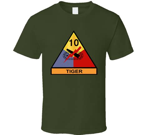 Army 10th Armored Division Tiger Wo Txt T Shirt