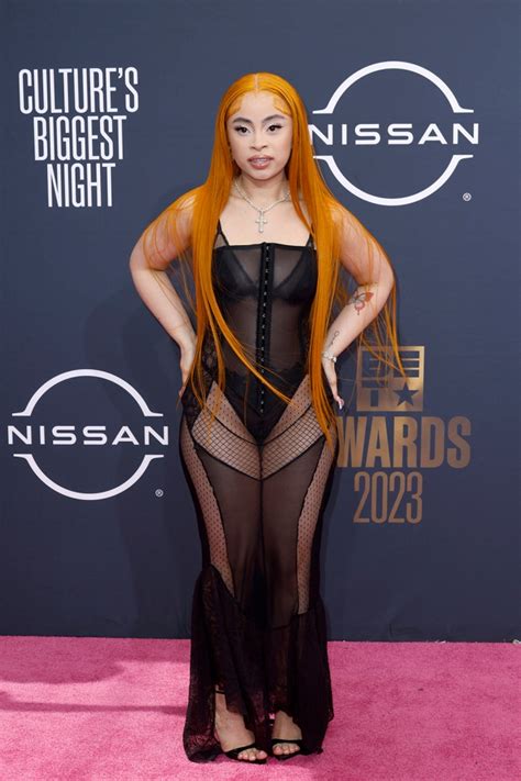 Ice Spice Grabs Attention With Sheer Dresses And Sandals At The 2023 Bet Awards Footwear News