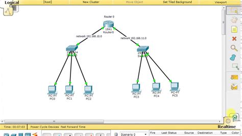Cisco Packet Tracer Simple Network Creation With The Help Of Router