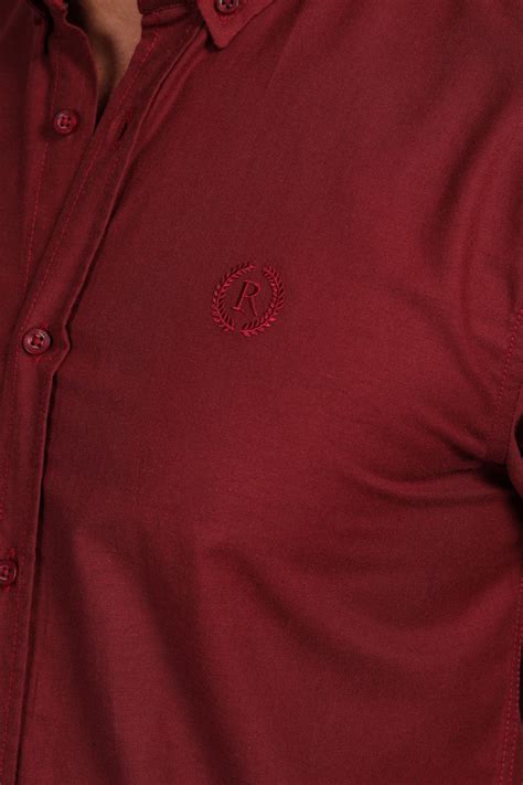 Maroon Plain Casual Shirt Royaltag