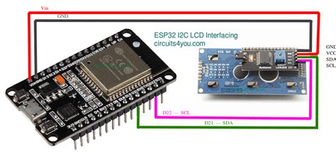 Usb I2c Wiring Using A 16x2 Lcd Display With Esp32 Electronics Lab