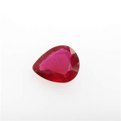 Gemstones-Madagascar Ruby Pear Shape 12x10mm Approximately 4.28 Carat ...