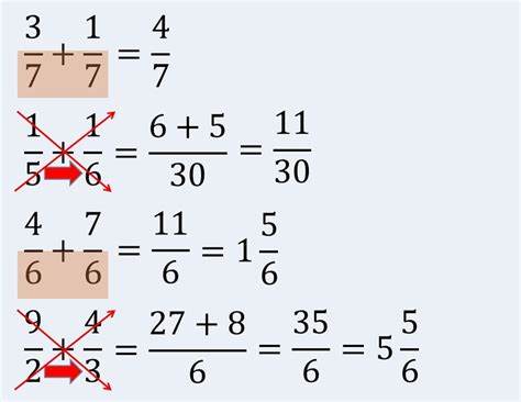 Sumas De Fracciones Ejemplos