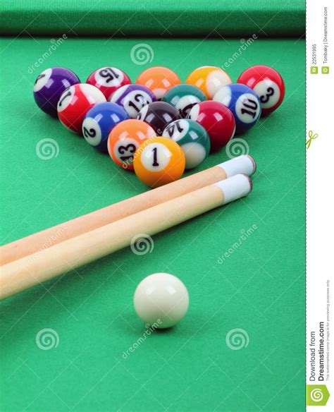To get 8 ball pool hack android you need to wait about 15 seconds and after you will see a link. Balls And Sticks On Green Billiards Table Stock Image ...