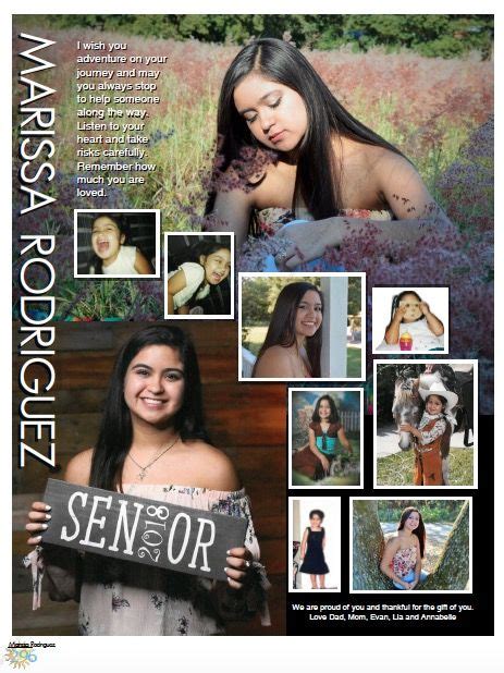 2 Large Images Full Page Senior Yearbook Tribute Design Custom Created