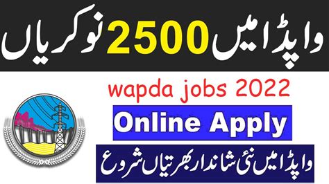 Jobs In Wapda Wapda Jobs Apply Online Youtube