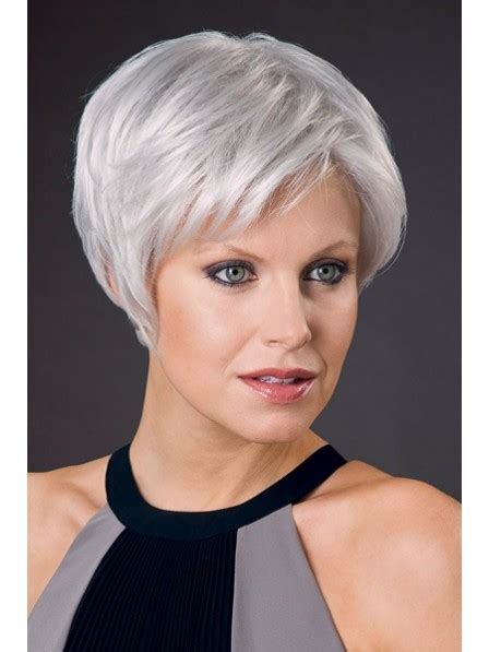 Lace Front Short Cut Ladies White Hair Wigs Best Wigs Online Sale