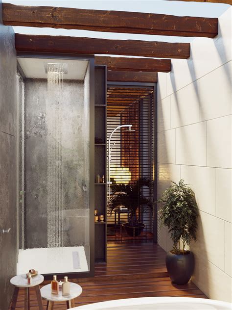 Waterfall Shower Interior Design Ideas