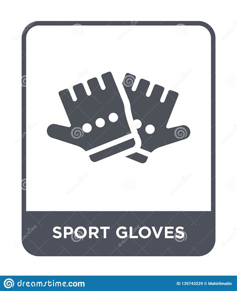 Sport Gloves Icon In Trendy Design Style. Sport Gloves Icon Isolated On White Background. Sport ...