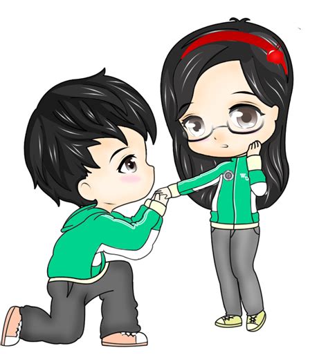 Chibi Anime Pareja Png Transparent Png Mart