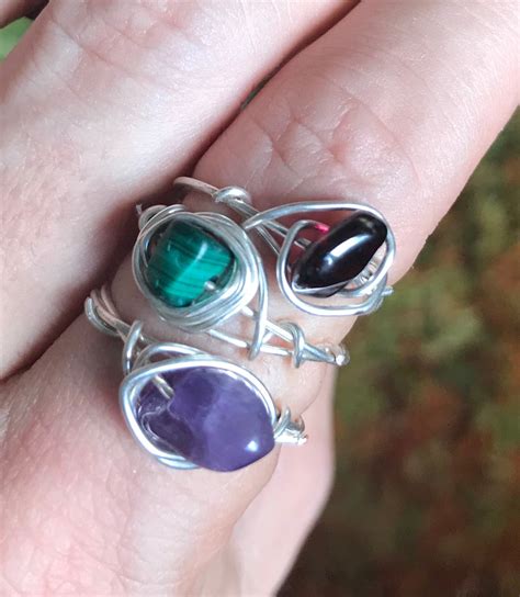 Custom Silver Plated Wire Rings Etsy