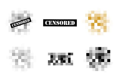 Ensemble De Signes Pixel Censuré Vecteurs Libres De Droits Et Plus Dimages Vectorielles De