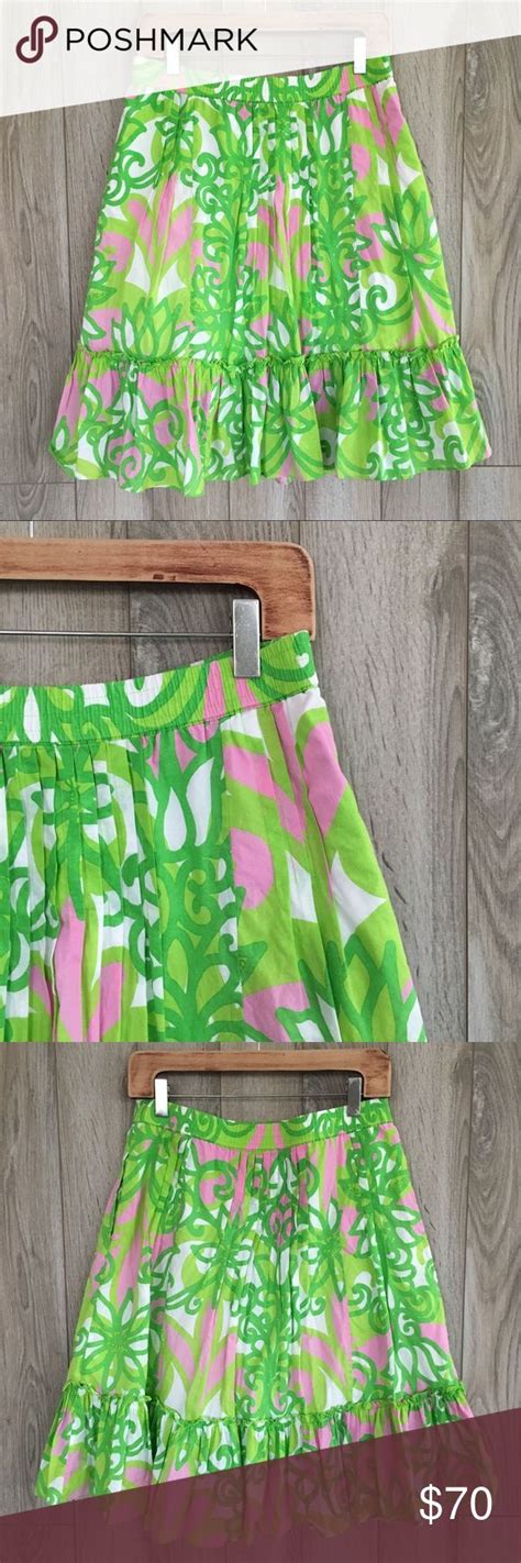 Lilly Pulitzer 100 Cotton Ruffle Lined Skirt Lilly Pulitzer Skirts