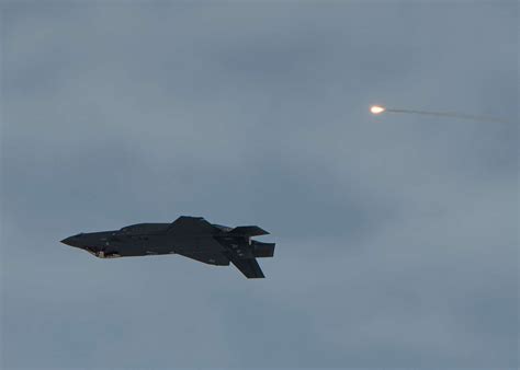 An F 35a Lightning Ii Releases A Flare While Inverted Nara And Dvids
