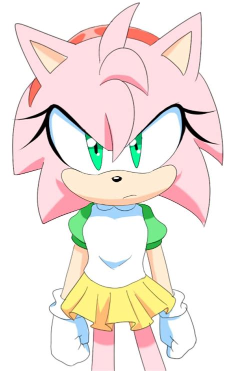 An Image Of A Cartoon Character With Big Eyes And Pink Hair Wearing A