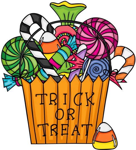 Trick Or Treat Bag And Candies Stock Illustration Illustration Of