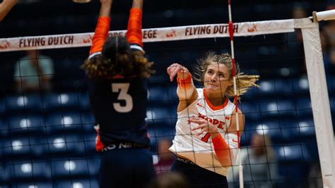 hope volleyball builds excitement with historic home win