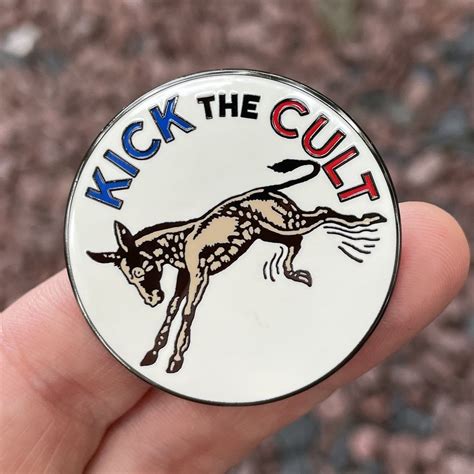 Kick The Cult Pin — Dissent Pins