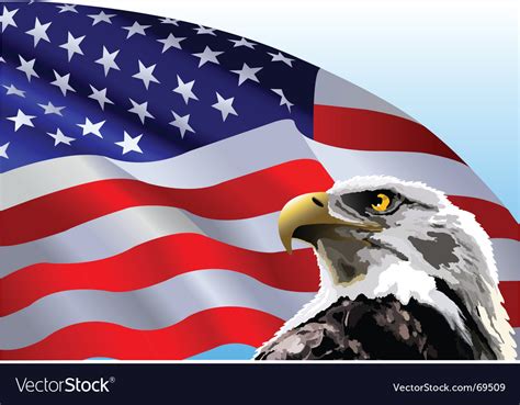 Download american flag images and photos. Bald eagle american flag Royalty Free Vector Image