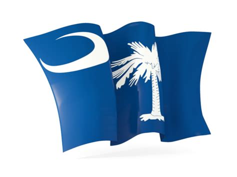 Waving Flag Illustration Of Flag Of South Carolina