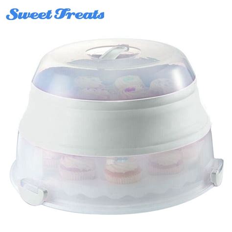 Sweettreats Collapsible Cupcake Box Carrier Cake Tray Cupcake Stand