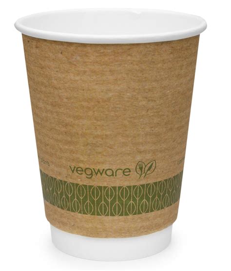 Compostable Coffee Cups Double Walled - 8oz, 12oz & 16oz - Green Man ...
