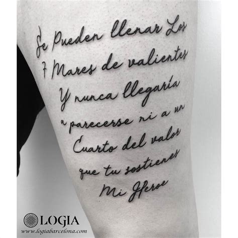 Tatuajes De Frases En Español Para Hijos Logia Tattoo Barcelona