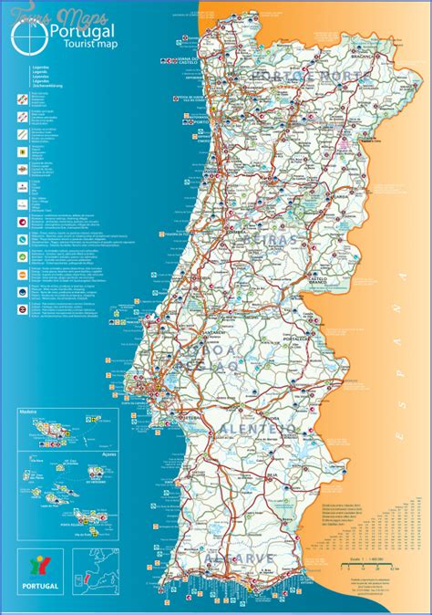 Portugal Map Tourist Attractions