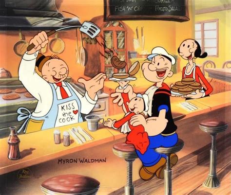 Popeye Wimpy And Olive Oyl Popeye Cartoon Vintage Cartoon Classic
