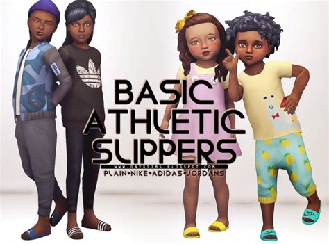 Basic Athletic Slippers At Onyx Sims Sims 4 Updates