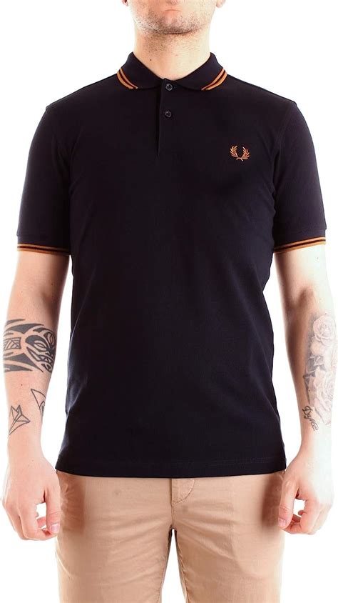 Fred Perry M3600 Polo Shirts Short Sleeves Men Blue Navy Xl