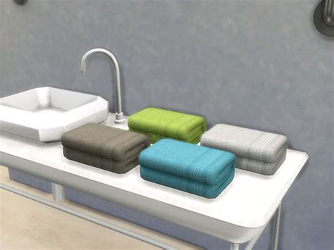 Ung999s Bathroom Zing Folded Towel How To Fold Towels Sims 4