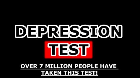 Are You Depressed Test Youtube