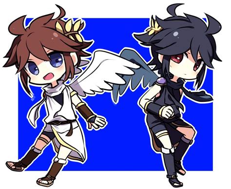 Kid Icarus Pit And Dark Pit ちびキャラ イラスト ちびキャラ キャラ イラスト