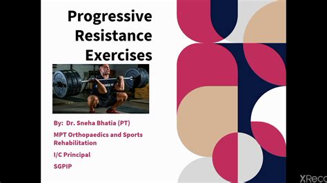 Progressive Resistance Exercises Part 1 Youtube
