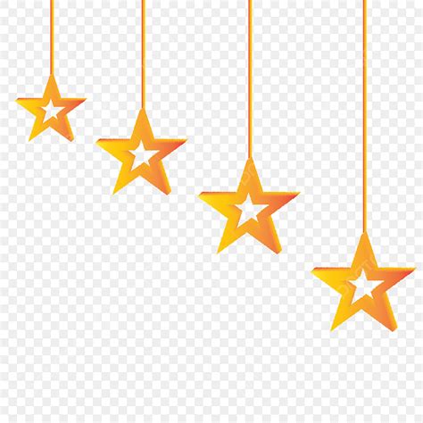 Hanging Star Clipart Png Images Golden 3d Hanging Stars Stars Golden