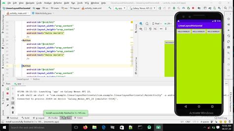 Android Studio Layout Linear Horizontal Example Images
