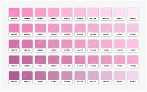 Shades Of Pink Color Palette With Hex Download On Freepik Pink Hue