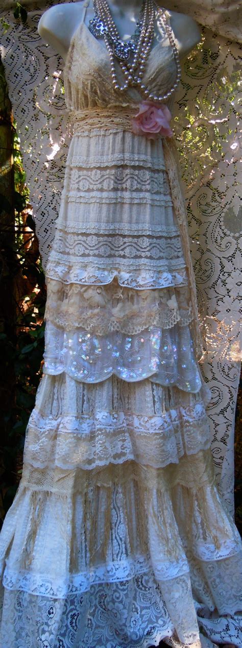 Get the best deals on cheap lace wedding dress and save up to 70% off at poshmark now! Boho Wedding Dress Champagne Beige Tiered Lace By ...